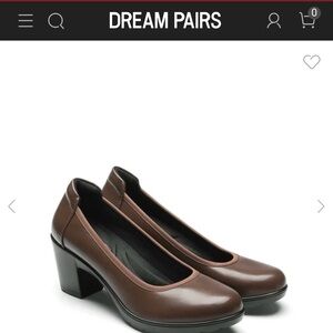 Dream Pairs Classic Brown Chunky Heels